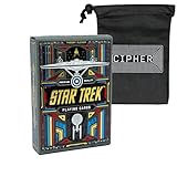 Theory 11 Star Trek Playing Cards - Premium Deck - Includes Cipher Playing Cards Bag (Dark)