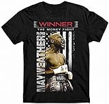 Cotton Solid Color Shirt Mayweather Floyd Winner The Money Fight T-Shirt Black L
