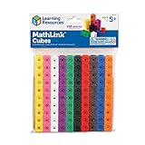 Learning Resources MathLink Cubes – Set of 100, Ages 5+, Counting Blocks for Early Maths Skills, Linking Cubes for Addition, Subtraction & Patterning