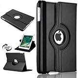 360 Rotate Case For Apple iPad Air (2013) 1st Generation 9.7 inch A1474 A1475 A1476 Leather Stand Folio Cover (Black)