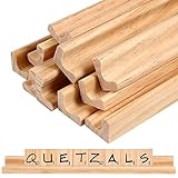 Healifty 10pcs Tile Holder Letter Holder Wooden Letter Tile Racks Stand Wooden Strip Bracket Ornaments for Diy Crafts and Early Childhood Education