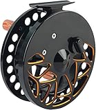 MAXIMUMCATCH Maxcatch Center Pin Float Reel Super Smooth Floating Fishing Reel 4 1/2" 110mm (Black/Gold)