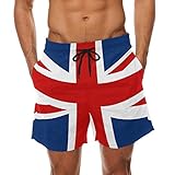 coosun Men's UK British Flag Beach Board Shorts Quick Dry Swim Trunk XL Multicoloured