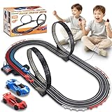 Car Track Toy Set for Kids - High-Speed Battery 1:64 Scale Dual Slot Car Race Track Toys with 2 Controllers & 2 Slot Cars - Birthday Gifts for Boys Girls Children Age 3 4 5 6 7 8 9 10 11 12 Years Old