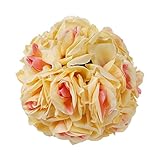 Jdeijfev Cloth Kiss Flower Balls Pomander Wedding Party Bouquet Decor Colour:Champagne