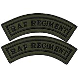 Drop Zone RAF Regiment Mud Guard Shoulder Titles-Pair