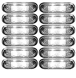 flexzon 12x 24v Flush fit white led front side marker lamps/lights truck van kelsa bar