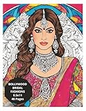 Bollywood Bridal Fashion Coloring Book for Adults, Indian Wedding Outfits, Desi Bride Lehengas: South Asian Bridal Looks, 8.5x11 Stress Relief Art for Fashion Lovers, 46 Pages to Color