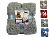 rejuvopedic Teddy Bear Blanket Sofa Fleece Throwover Throw Settees / 130x180cms / Grey