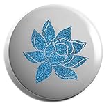 Hippowarehouse Lotus flower - Glitter Badge Various Sizes 38mm 50mm 75mm