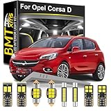 BMT xms LED Interior Light Kit Replacement for VAUXHALL Corsa D 2007-2014, 6000K White Lights for Car Interior, 9 Pieces