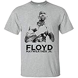 Floyd Mayweather JR T-Shirt Men's Tee Shirt Short Sleeve Grey