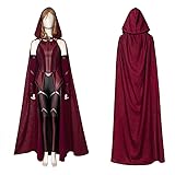 XehCaol Scarlet Witch Costume, Wanda Maximoff Suit with Crown, Halloween Cosplay Cape Tops & Trousers, Headdress (Maximoff Suit, S)