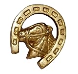 AEspares Solid Brass Horse Shoe Type Mudguard Tool Box Badge Emblem Motif