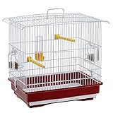 Ferplast Bird Cage Giusy Cage for Birds, Canaries, Budgies, Finches, Metal, Accessories included Rotating Feeder Perches, 39 x 26 x h 37 cm