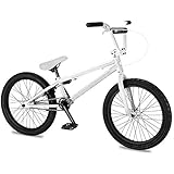 Eastern Bikes Lowdown 20-Inch BMX Bike – Hi-Tensile Steel Frame, Freestyle Stunt Bike for Kids, Teens & Adults – Beginner-Friendly, Durable for Street, Urban & Park Riding. (White)