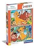 Clementoni - 21604 - Supercolor Puzzle for children - Disney Lion King - 2 x 60 Pieces Puzzle