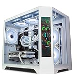 ionz Gaming PC - Desktop Computer, Ryzen 5 5600, NVIDIA RTX 5060,16GB RAM 1TB SSD, 240mm AIO Liquid Cooling, Windows 11, 600W 80+ PSU, WiFi, (APEX VISION, White)