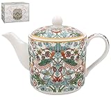 The Leonardo Collection William Morris Strawberry Thief Teapot for Kitchen | Lovely Kitchen Accessories for Home | Without Tea Strainer Tea Pot for Everyday Use | Durable Tea Pots for Home & Office