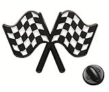 Racing Finish Line Chequered Flag Lapel Pin Badge Brooch