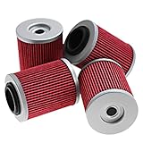 420256188 4Pcs Oil Filter Kit Replacement for Can-Am Outlander 330 400 450 500 570 650 800 850 1000 Replace# 711256188 KN152 HF152