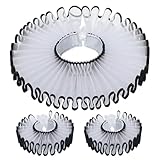 BPURB Renaissance Tudor Queen Elisabethan Dickens Ruff Collar Neck Ruffle Collar and Wrist Ruffs Set Clown Choker Neck Collar Cuff