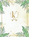 K - Kyra: Personalized Name Notebook | Wide Ruled Paper Notebook Journal | For Teens Kids Students Girls| For Home School College | 8.5 x 11 inch 160pages