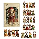 Dog Advent Calendars 2025 | 24 Days Advent Dog Pendant Christmas Calendar | 2D Acrylic Cute Dogs Ornaments Christmas Tree Decorations Countdown Calendar for Dogs Lovers and Families