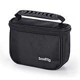 SMALLRIG Camera Storage Bag, Camera Protective Carrying Case, Nylon Handbag Storage Box with Breathable Mesh, Double Zip Design (Black) - 3704