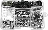 DSYSRX - Motorcycle Full Bolt Nuts Motorcycle Fairing Bolt Windshield Bolts Screw Set Screws Clips 177cs For BMW F650 Funduro F650CS F650GS F650ST
