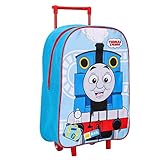 trolleys Kids Trolley Cabin Bag Suitcase with Wheels and Telescopic Handle - Ideal for Short Breaks, Holidays, sleepovers and School Trips (Thomas The Tank Engine), 43x29x14 cms