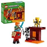 LEGO Minecraft The Nether Lava Battle - Interactive Toy with an Alex Figure, plus Mobs incl. a Skeleton, Blaze and a Strider - Gaming Gift for 6+ Year Old Boys & Girls - 21266