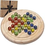 Jaques of London Solitaire Marble Game | Traditional Wooden Games | Solitaire Board Game | Classic Board Games | Since 1795