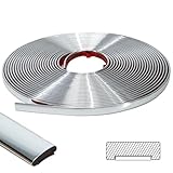 ZOWZOW Peel and Stick Trim Molding, 3M Flexible Wall Trim Molding Self Adhesive, Waterproof Molding Trim for Wall Tile Edges, Kitchen backsplash, Floor, Mirrior Frame Decor, Shiny Silver