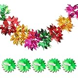 5 Pcs Christmas Ceiling Decorations, Foil Christmas Decorations Ceiling, Xmas Tree Hanging Foil Garlands Decoration, Foils Christmass Decoration for Xmas & New Year Decor, Xmass Party Banner