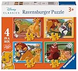 Ravensburger Disney Lion King Toys - 4 in a Box Jigsaw Puzzles for Kids Age 3 Years Up - 12, 16, 20, 24 Pieces