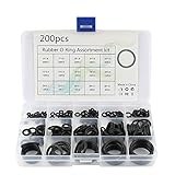 200PCS O-Ring Gasket kit Rubber Washer Seals Assortment Set Electrical Gasket Ring for Plumbing Washer Seal & Auto Quick Repair (200)