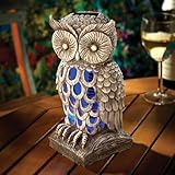 Marco Paul Electric Fly Zapper Owl Garden Ornaments Portable Bug Zapper Indoor & Outdoor Electric Fly Killers For The Home Battery Powered LED Insect And Pest Trap Moth Killer