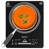 Daewoo 2200W Portable Single Induction Hob – Convenient Electric Cooktop for Use With Induction-Suitable Pans, 6 Presets, LED Controls & Timer