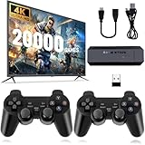 Retro Game Console,Wireless Retro Game Stick with 20,000+ Built-in Games, HDMI Output, Plug & Play, 2.4G Wireless Gamepads, Ideal for Family & Friends Entertainment