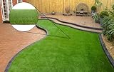 Best Artificial 20mm Grass Child & Pet Friendly Easy Install Turf Roll UV Stable Artificial Lawn - 2m Wide (6m)