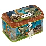 TapirElla Children's Money Box Metal with Lock, Dinosaur, T-Rex, Prehistoric Time, Dino, Money Box, Gift Idea for Girls and Boys from Lutz Mauder Verlag, Piggy Bank