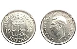 Coins for collectors - Circulated British 1937 George VI .500 Silver Sixpence/Six pence 6p Coin/Great Britain