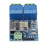 Keenso Double Channel Wi Fi Broadcast Module with an AC/DC -Relay of 5 V for the Control of the Remote Telephone Application, Suitable for IoT Smart Home Automation