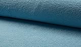 Double Sided Cotton Terry Towelling Fabric Material - Blue, 1Mtr 150cmx100cm