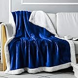 Everlasting Comfort Plush Sherpa Fleece Blanket - Dual Sided, Reversible Sherpa Throw Blanket - Warm, Comfy, Ultra Soft Throw Blanket