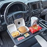 Auto Car Steering Wheel Tray for Ford F150 F250 F350 Transit Ranger Bronco Explorer Fusion Mustang Truck Accessories 2004-2024,for Laptop, Tablet, iPad Or Notebook Car Travel Table