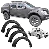 JHCHAN Wheel-Arches for Nissan-Navara-D40-Accessories Navara 2010-2015 Facelift Double Cab Fender Flares, Nissan Navara Wheel Arch Extension Kits Protector Wheelarches Mudguard Guard (35mm Extension)