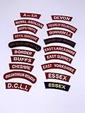 Hornbeam Militaria Reproduction Battle Dress Cloth Shoulder Titles - World War Two Era - Infantry Regiments - York and Lancaster