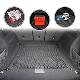 Floor Style Automotive Elastic Trunk Mesh Cargo Net for Audi Q5 Premium Prestige 2018-2024 - Premium Trunk Organizers and Storage - Luggage Net for SUV- Best Car Organizer for Audi Q 5